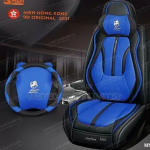 Executive M N Car Leather Seat Cover Blue and Black