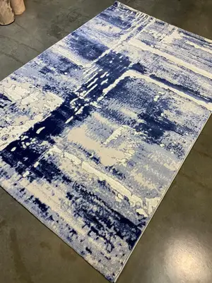 5x7fts Blue/Cream Turkish Center Rug(3x5,4x6,7x10,)