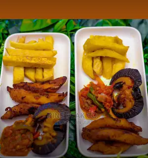 Palmwine Bush Meat,Tapioca Local Chops Garri Ijebu