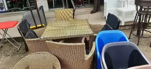 Outdoor and Indoor Set of Chairs and Table