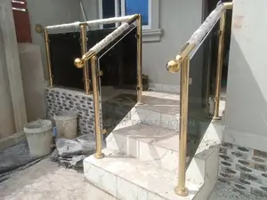Dark Grey Glass With Golden Frame