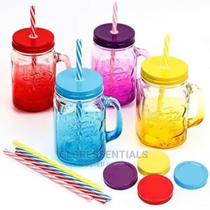 Picnic Cup Cup With Straw Mason Jar