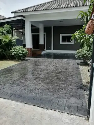 Peach Stamped Concrete