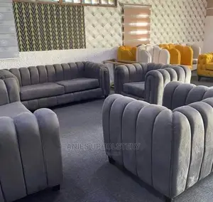 Modern 7 Seater Living Room Fabric Made Sofa Chair.