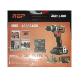 Cordless Rechargeable Battery Drill Machine 34V Double Batt