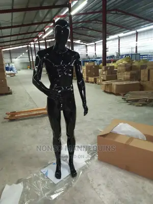 Glossy Black Full Body Male Faceless Display Mannequin