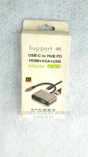 USB Type C to Hdmi+Vga+Usb+Usb C Converter/Adapter 4 In1