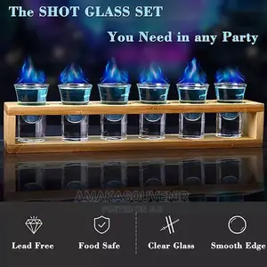 Tequila Glass Cup With the Wooden Holder