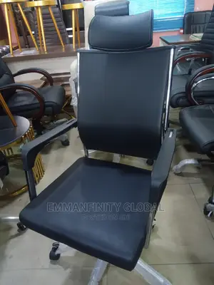 Office Swivel Chair Leather With Headrest
