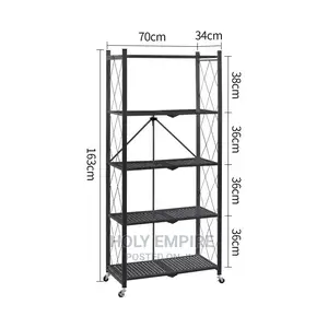 5 Layer Foldable 5 Layers Kitchen Shelf Floor Type Microwave