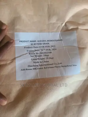 Glycerol Monostearate (Gms) Powder. Food Grade