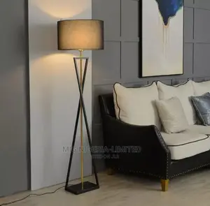 Floor Wooden Lamp Black