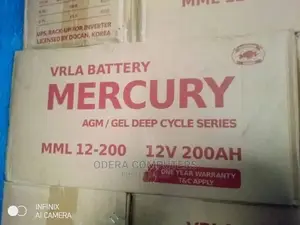Vrla Battery Mercury Agm Deep Cycle Series MML 12v 200ah