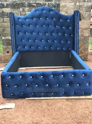 Royal Blue Tufted Bed Frame by Blackdiamond Furniture