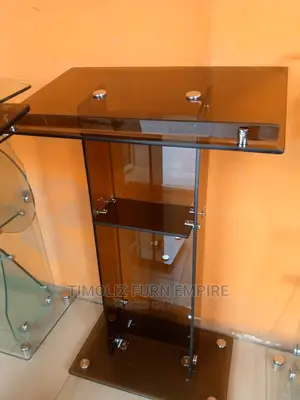 Classic Church Pulpit Made With Tempered Glass Stainless.