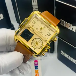 Original Genuine Leather Analog Digital Wristwatch