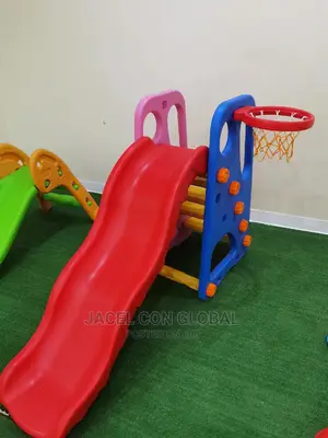 2 in 1 Playground Slide With Basketball
