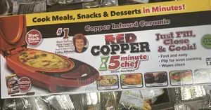 Red Copper 5 Minute Chef Double Sided Grill Electric Cooker