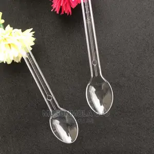 25pcs Plastic Mini Dessert Serving Disposable Party Spoon
