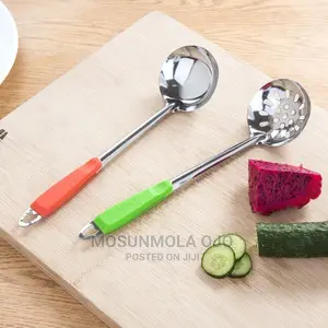 Stainless Steel Large Soup Ladle and Colander