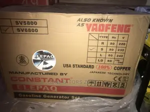 Elepaq Constant SV6800 Manual 4.5KVA Generator--Reliable