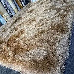 5x7fts Champagne VIP Silk Shaggy Turkey Rug(,4x6,7*10 8×11)