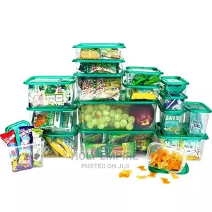 17pcs Kitchen Food Storage Container Set Transparent