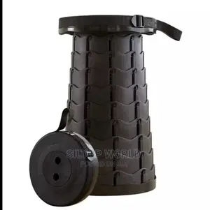 Telescopic Foldable Stool/Chair (Plan Black)
