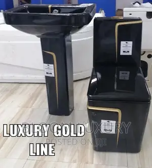 Black Gold Line Water Closet