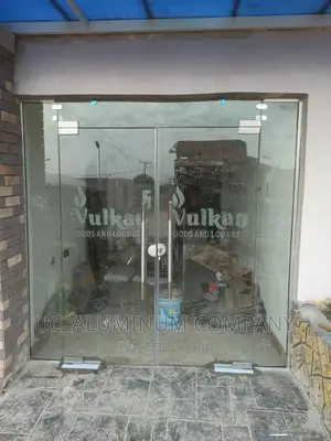 Flameless Glass Swing Door