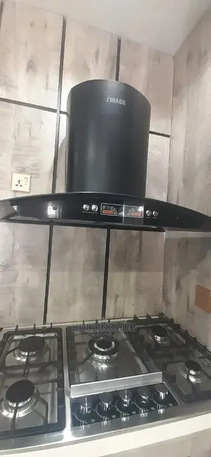 90cm Smoke/ Heat Extractor Cooker Hood, 5burner Gas Cooker