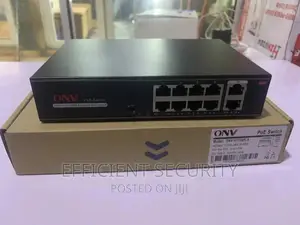 ONV - 8 Port Poe Switch 10/100mbps - Black