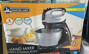 Master Chef Hand Mixer With Rotating Bowl - MC-HM163 - 250W