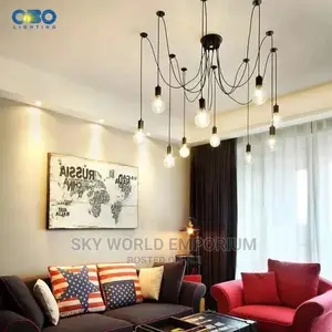 Vintage Black Rope Chandelier