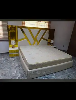 Standard Padded Bed Frame by Blackdiamond Furniture