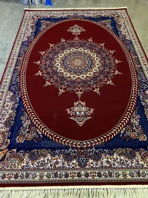 5x7fts Wine and Blue Arabian Center Rug(4x6,7x10 Available)