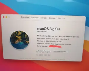 Laptop Apple MacBook Pro 2017 8GB Intel Core I5 SSD 500GB