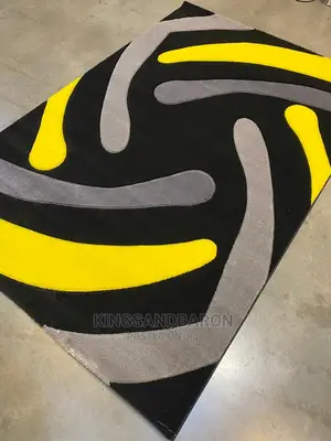 5x7fts Yellow and Black Turkey Center Rug(4x6,7x10,Available)