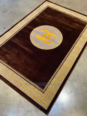 5×7fts Brown, Gold and Black Center Rug