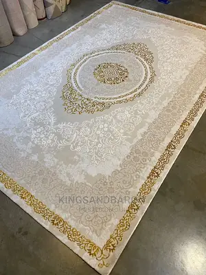 5x7fts Beige and Gold Arabian Center Rug(3x5,4x6,7x10,Available)