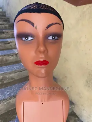 Plastic Female Long Head Mannequin Display