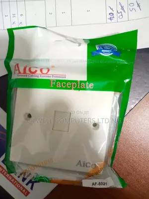 Aico Cat 6 Single (One Port) Face Plate With Keystone Jack