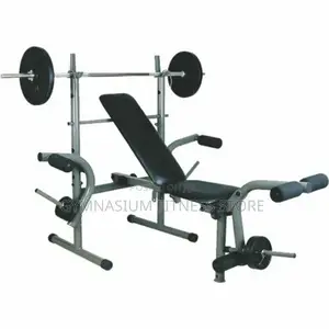 Weight Liftting Bench With 50kg Barbell 116