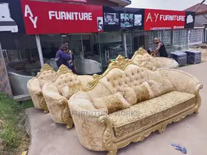 Quality 7 Seater Living Room Fabric Made Sofa Chair