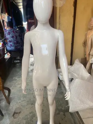 Age 6 to 12 Years Glossy White Faceless Unisex Kids Dummy