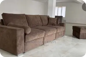 4seater Fabric Sofa + Ottoman Can Come in Colors
