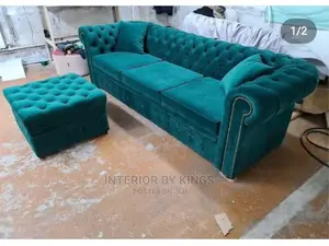 3seater Chesterfield Sofa+Ottoman Can Come in Colors