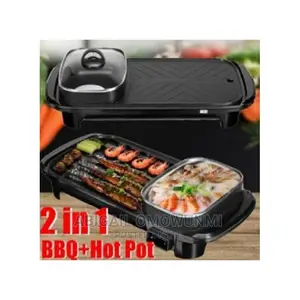 Electric 2 in 1 Hot Plate With Barbeque Grill
