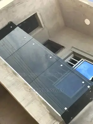 Dark Grey Glass Work Blacony Shade