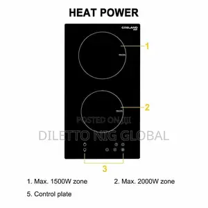 Ceramic Hob, 2 Burner Cooker